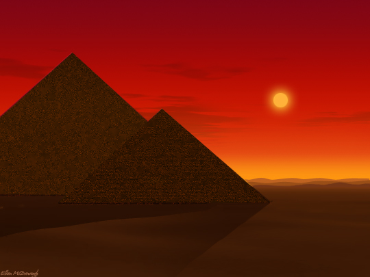 egyptian sunset غروب اهرام مصر | عکس | Tarikhema.ir